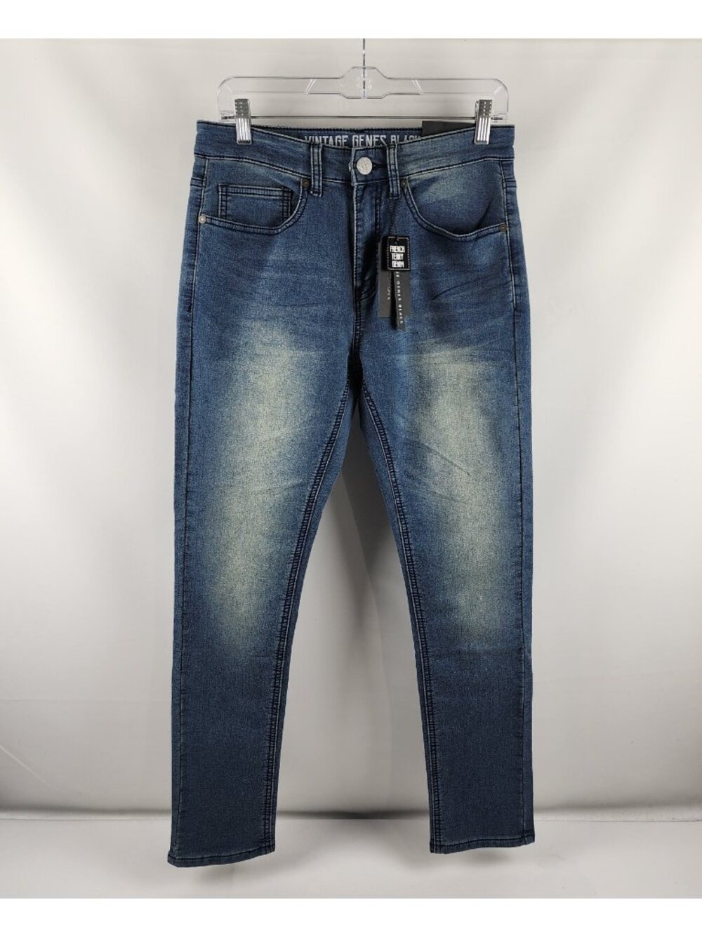 Vintage Genes Black Jeans Mens 28x30 Blue Slim Fit Denim NWT